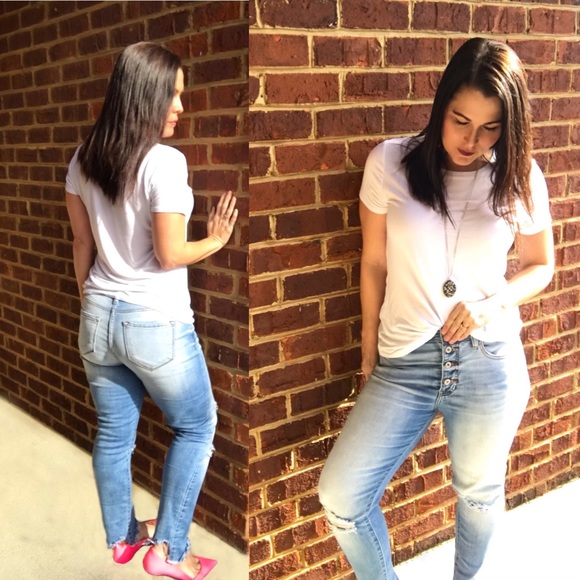 Kancan KC9154M Light Wash Distressed Skinny Jeans - Picture 6 of 8